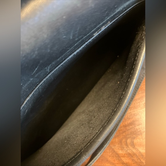 VTG, COACH, LEGACY 'COURT' BAG #9870, BLACK LEATHER TOP HANDLE & STRAP, 1/2 FLAP - Picture 9 of 9